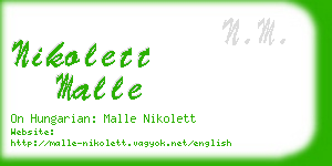 nikolett malle business card